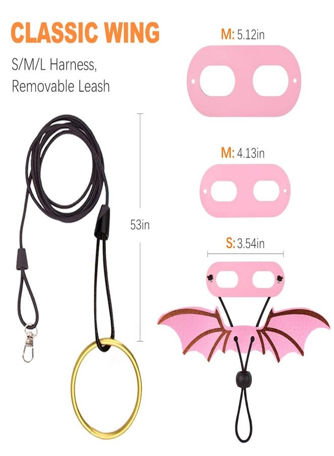 CoguZed Bearded Dragon Leash and Harness Set, Adjustable Lizard Harness with Wings, Cool Leather Reptile Leash for Bearded Dragons, Amphibians & Small Pets (S, M, L, 3 Pack) - Image 2